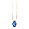 Collier serti clos pierre fine en or 18 carats