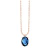 Collier serti clos pierre fine en or 18 carats