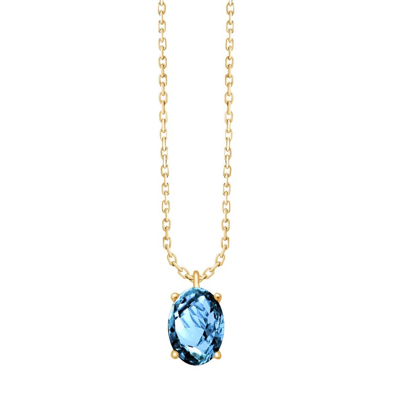 Collier serti clos pierre fine en or 18 carats