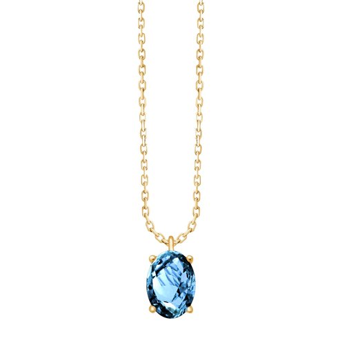 Collier serti clos pierre fine en or 18 carats