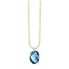 Collier serti clos pierre fine en or 18 carats