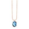 Collier serti clos pierre fine en or 18 carats