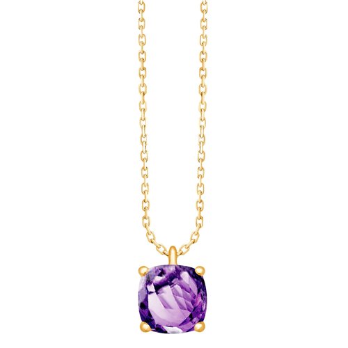 Collier serti clos pierre fine en or 18 carats