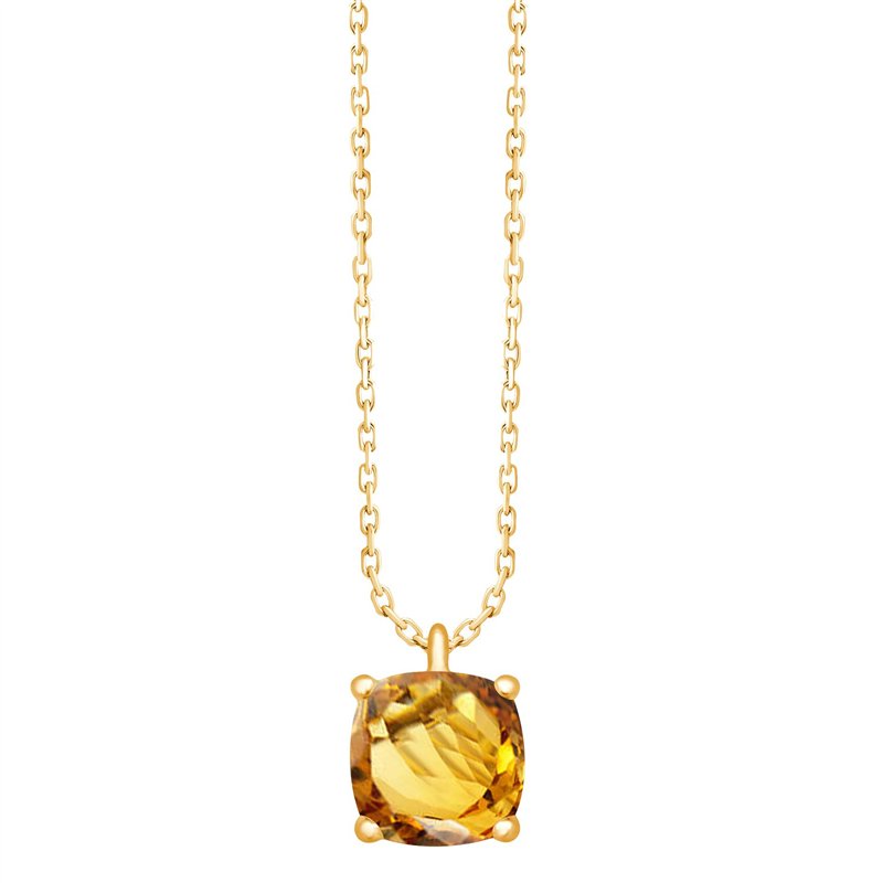 Collier serti clos pierre fine en or 18 carats