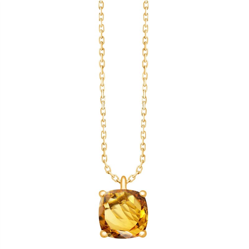 Collier serti clos pierre fine en or 18 carats