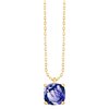 Collier serti clos pierre fine en or 18 carats