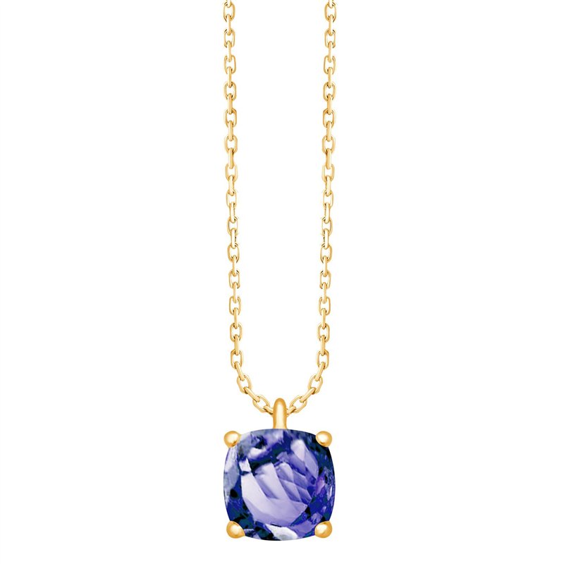 Collier serti clos pierre fine en or 18 carats
