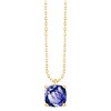 Collier serti clos pierre fine en or 18 carats