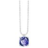 Collier serti clos pierre fine en or 18 carats