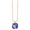 Collier serti clos pierre fine en or 18 carats