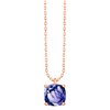 Collier serti clos pierre fine en or 18 carats