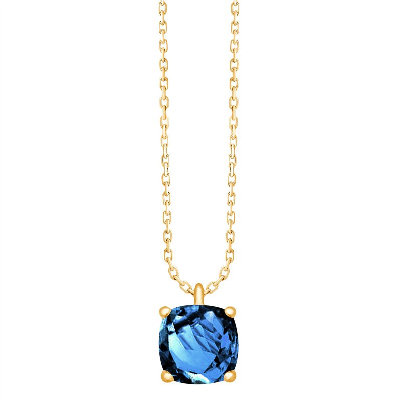 Collier serti clos pierre fine en or 18 carats