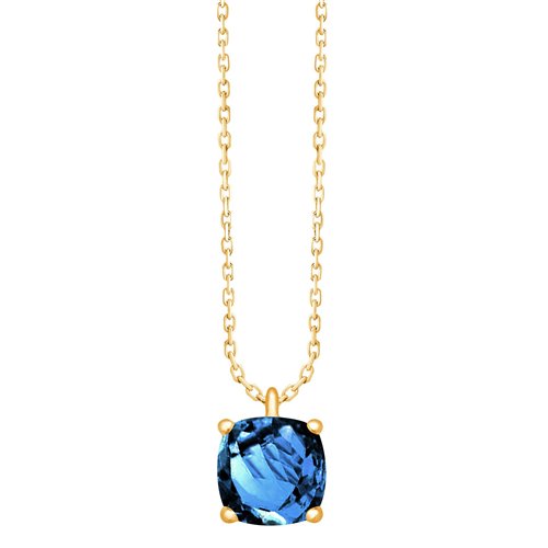 Collier serti clos pierre fine en or 18 carats