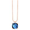 Collier serti clos pierre fine en or 18 carats