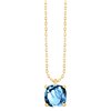 Collier serti clos pierre fine en or 18 carats
