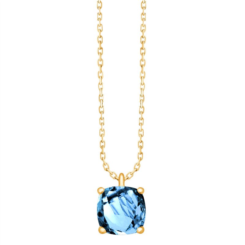 Collier serti clos pierre fine en or 18 carats