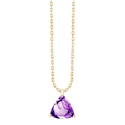 Collier toi et moi pierre fine en or 18 carats