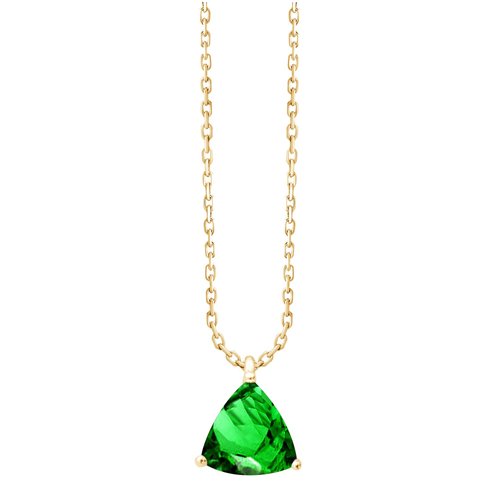 Collier toi et moi pierre fine en or 18 carats