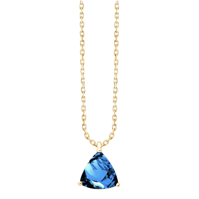 Collier toi et moi pierre fine en or 18 carats