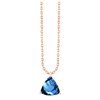 Collier toi et moi pierre fine en or 18 carats