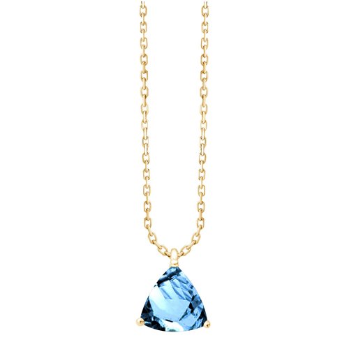 Collier serti clos pierre fine en or 18 carats
