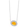Collier pierre fine et diamant en or 18 carats