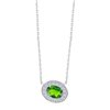 Collier pierre fine et diamant en or 18 carats