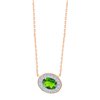 Collier pierre fine et diamant en or 18 carats