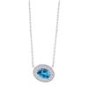 Collier pierre fine et diamant en or 18 carats