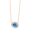 Collier pierre fine et diamant en or 18 carats