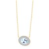 Collier pierre fine et diamant en or 18 carats