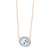 Collier pierre fine et diamant en or 18 carats