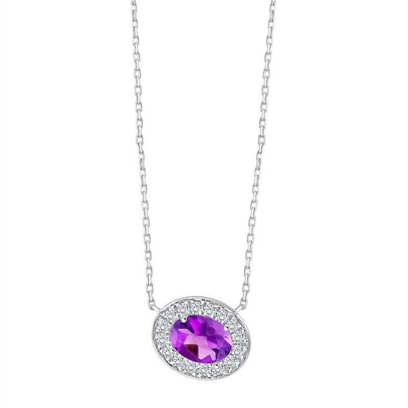 Collier pierre fine et diamant en or 18 carats