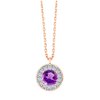 Collier serti clos pierre fine et diamant en or 18 carats