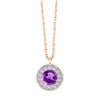 Collier serti clos pierre fine et diamant en or 18 carats
