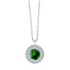 Collier serti clos pierre fine et diamant en or 18 carats