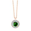 Collier serti clos pierre fine et diamant en or 18 carats