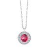 Collier serti clos pierre fine et diamant en or 18 carats