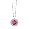 Collier serti clos pierre fine et diamant en or 18 carats