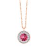 Collier serti clos pierre fine et diamant en or 18 carats