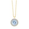 Collier serti clos pierre fine et diamant en or 18 carats