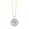 Collier serti clos pierre fine et diamant en or 18 carats