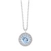 Collier serti clos pierre fine et diamant en or 18 carats