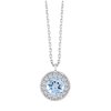 Collier serti clos pierre fine et diamant en or 18 carats