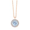 Collier serti clos pierre fine et diamant en or 18 carats