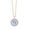 Collier serti clos pierre fine et diamant en or 18 carats
