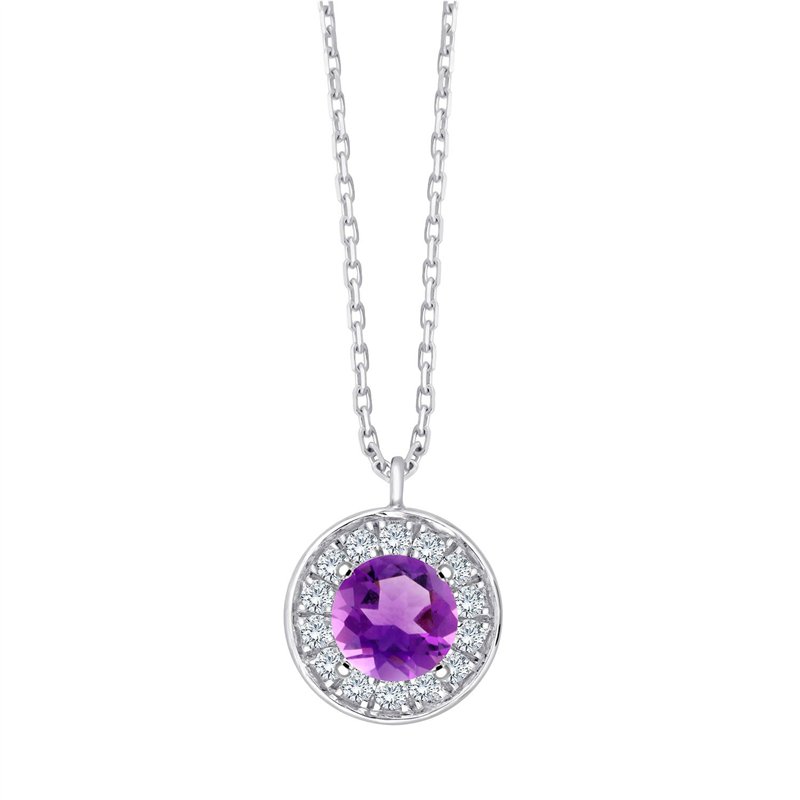 Collier pierre fine et diamant en or 18 carats