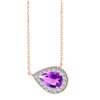 Collier pierre fine et diamant en or 18 carats