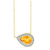 Collier pierre fine et diamant en or 18 carats