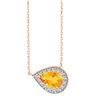 Collier pierre fine et diamant en or 18 carats